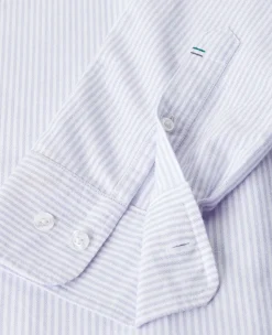Wimbledon Mens Stripe Shirt - Lilac- Shirts
