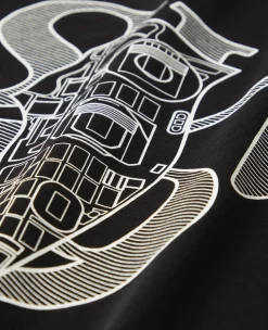 Wimbledon Mens SW19 Print T-Shirt - Black- T-Shirts