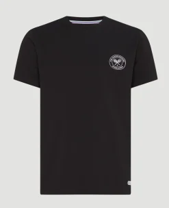 Wimbledon Mens SW19 Print T-Shirt - Black- T-Shirts