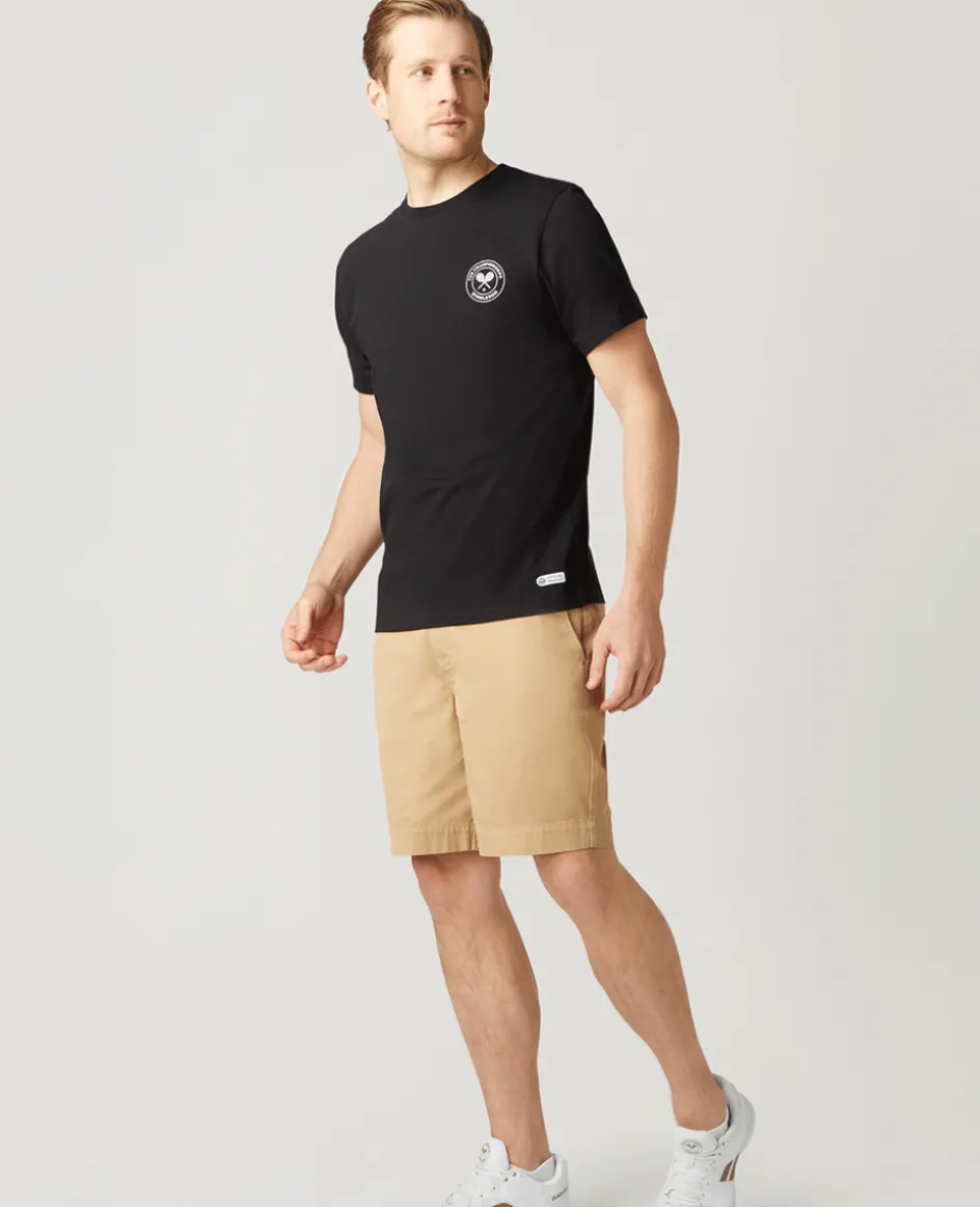 Wimbledon Mens SW19 Print T-Shirt - Black- T-Shirts