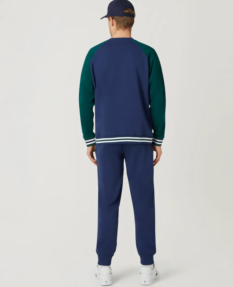 Wimbledon Mens Varsity Sweatshirt - Navy- Sweatshirts & Hoodies