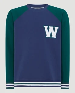 Wimbledon Mens Varsity Sweatshirt - Navy- Sweatshirts & Hoodies