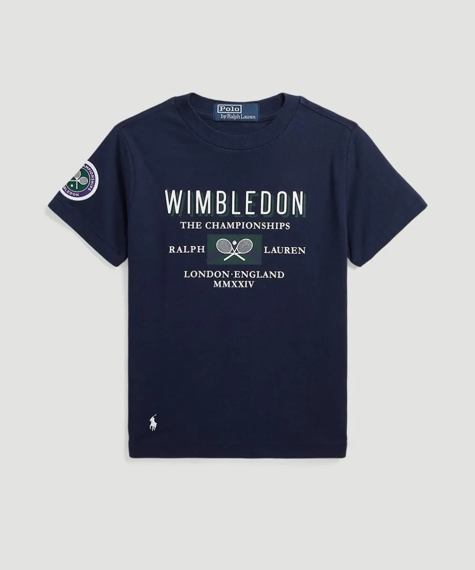 Wimbledon Polo Ralph Lauren Kids Dated T-Shirt - Navy-Kids Tops & T-Shirts