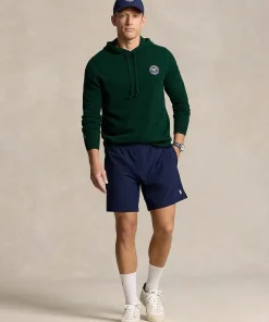 Wimbledon Polo Ralph Lauren Mens Washable Cashmere Sweater - Green- Knitwear
