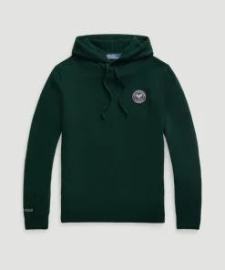 Wimbledon Polo Ralph Lauren Mens Washable Cashmere Sweater - Green- Knitwear
