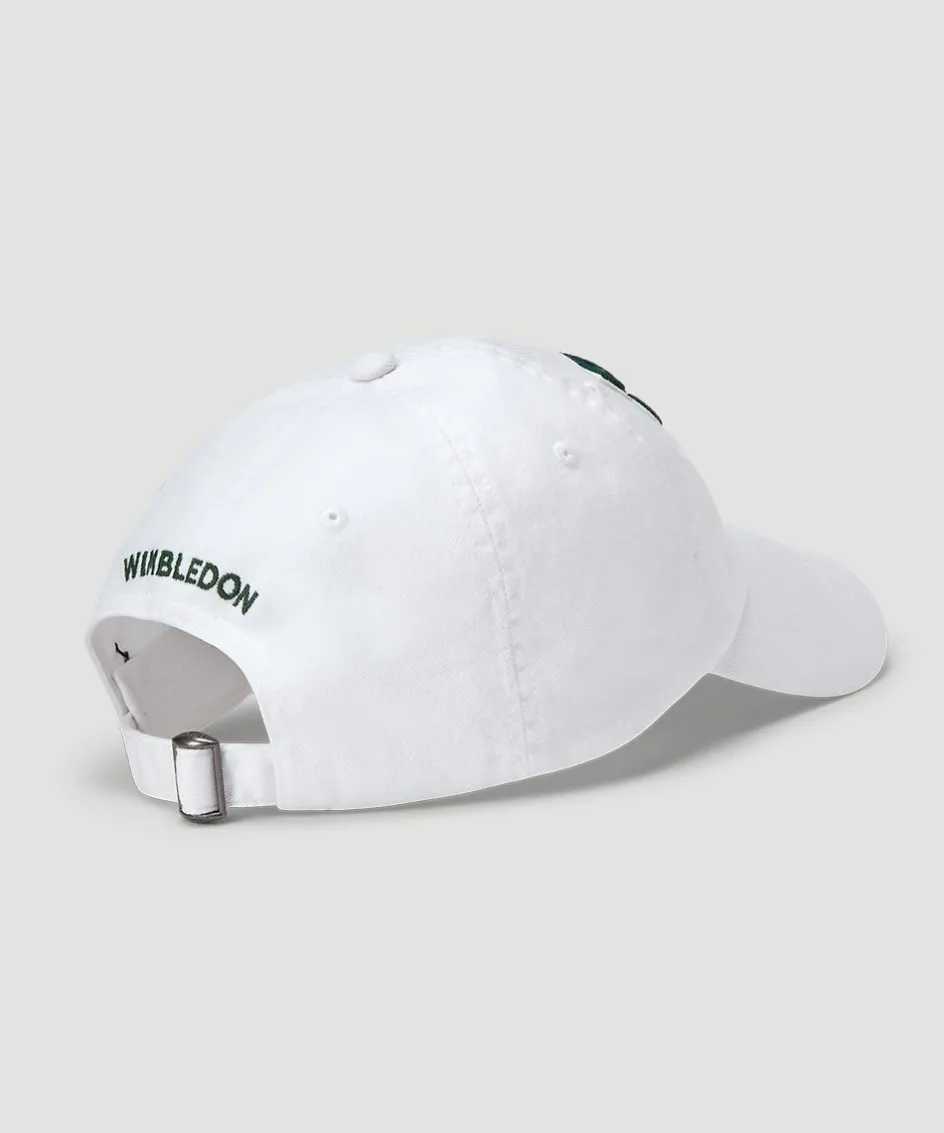 Wimbledon Polo Ralph Lauren Twill Ball Cap - White- Baseball Cap