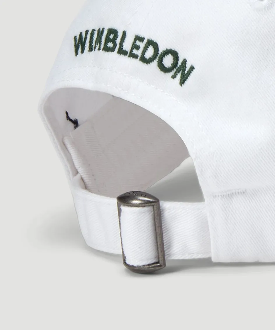 Wimbledon Polo Ralph Lauren Twill Ball Cap - White- Baseball Cap