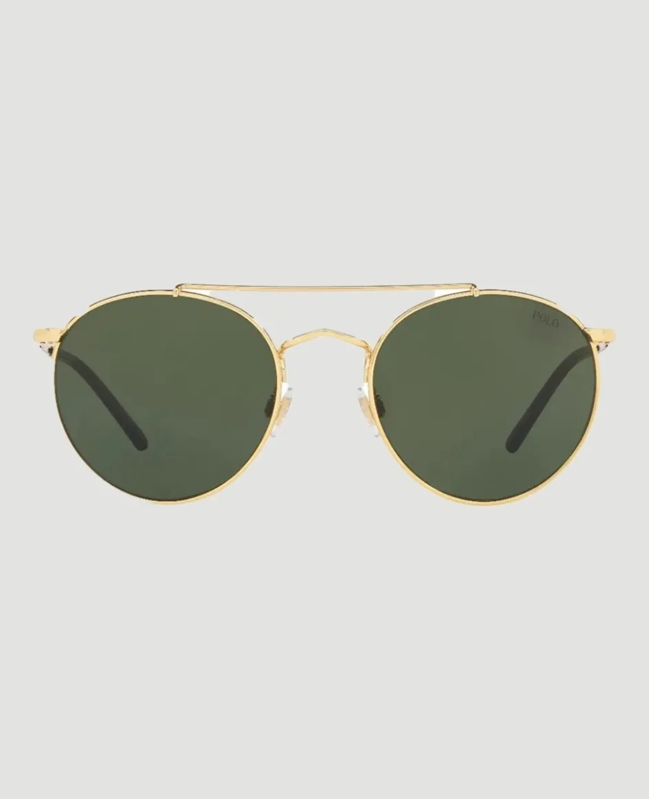 Wimbledon Polo Ralph Lauren X Gold Double Bridge Sunglasses- Sunglasses