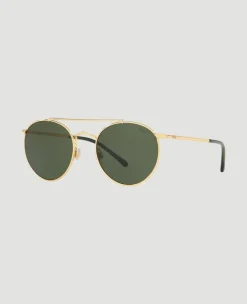 Wimbledon Polo Ralph Lauren X Gold Double Bridge Sunglasses- Sunglasses