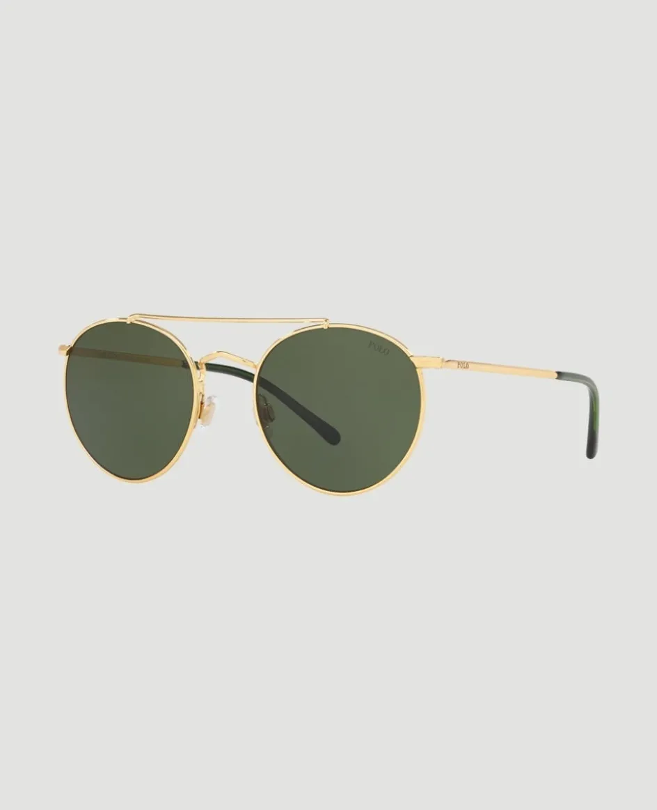 Wimbledon Polo Ralph Lauren X Gold Double Bridge Sunglasses- Sunglasses