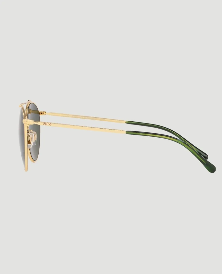 Wimbledon Polo Ralph Lauren X Gold Double Bridge Sunglasses- Sunglasses