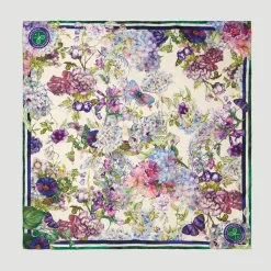 Wimbledon Silk Scarf - Floral- Scarves