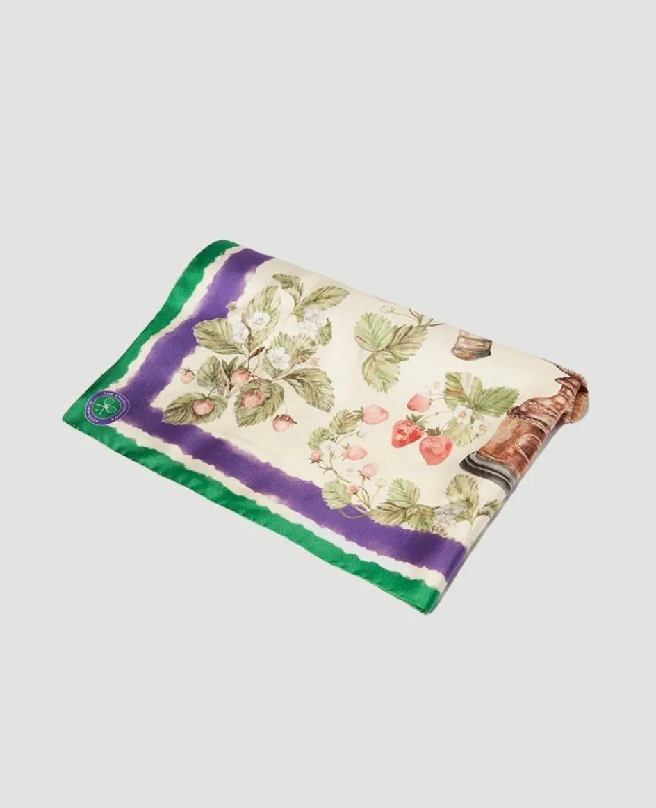 Wimbledon Silk Scarf - Trophy - 70x70-Women Scarves|Accessories