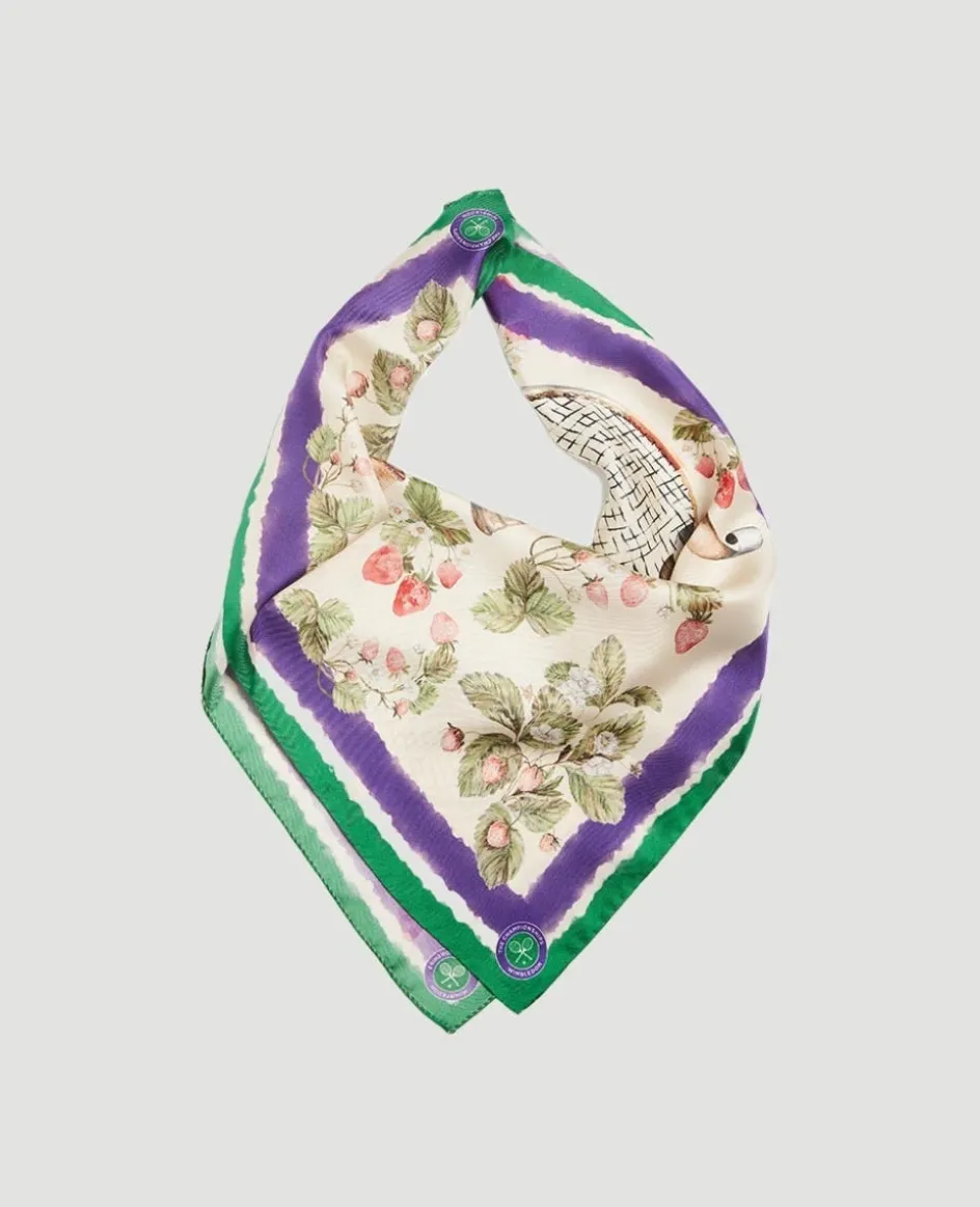 Wimbledon Silk Scarf - Trophy - 70x70-Women Scarves|Accessories