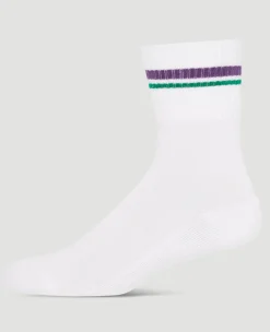Wimbledon Socks Crew Cuff Stripe- Accessories