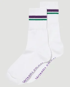 Wimbledon Socks Crew Cuff Stripe- Accessories