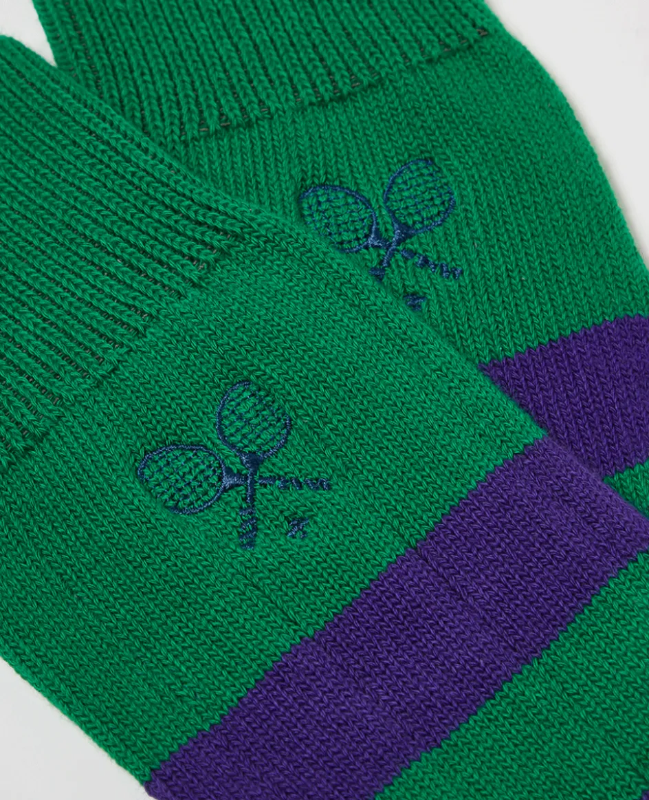 Wimbledon Socks Rugby - Green & Purple-Women Accessories|Accessories