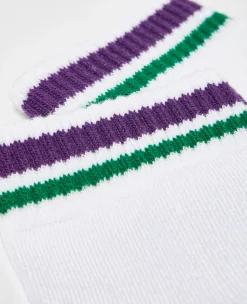 Wimbledon Socks Short Cuff Stripe- Accessories