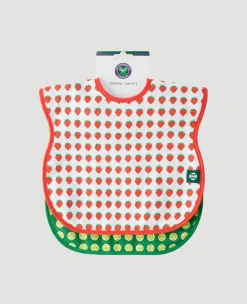 Wimbledon Strawberries & Tennis Balls Cotton Bibs Pack of 2-Kids Bibs