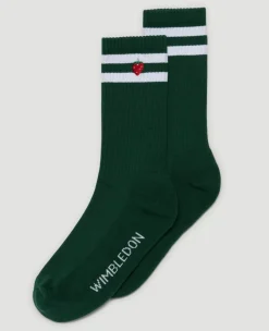Wimbledon Strawberry Icon Crew Socks in Green-Women Accessories|Accessories