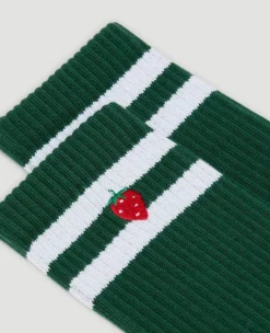 Wimbledon Strawberry Icon Crew Socks in Green-Women Accessories|Accessories