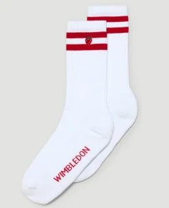 Wimbledon Strawberry Icon Crew Socks in Red-Women Accessories|Accessories