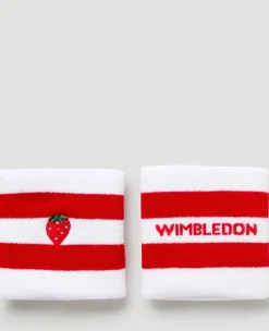 Wimbledon Strawberry Icon Sweatband Twin Pack in Red-Women Court Accessories|Accessories