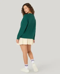 Wimbledon Strawberry Icon Sweater in Green-Women Sweatshirts & Hoodies