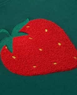 Wimbledon Strawberry Icon Sweater in Green-Women Sweatshirts & Hoodies