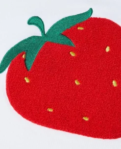 Wimbledon Strawberry Icon Sweater in White-Women Sweatshirts & Hoodies