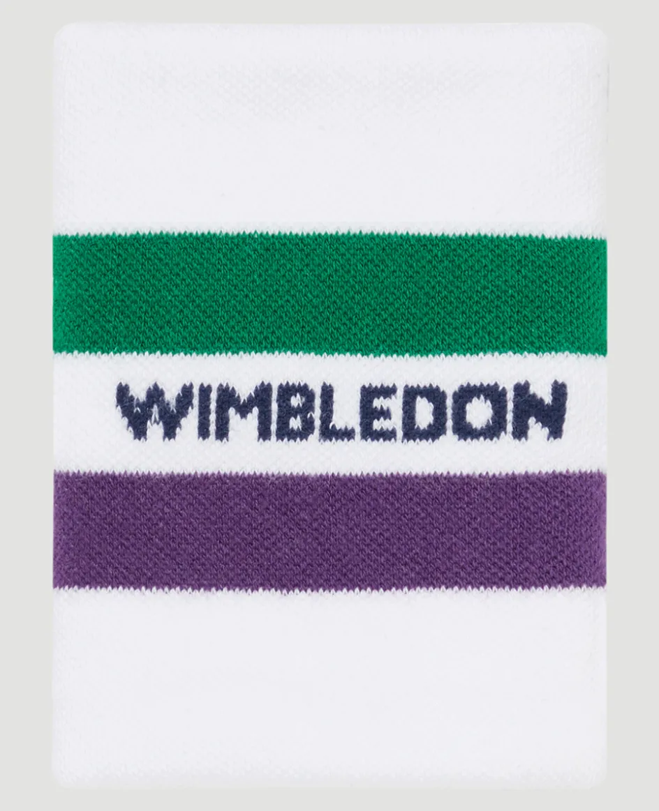 Wimbledon Sweatband Large Single - White- Accessories