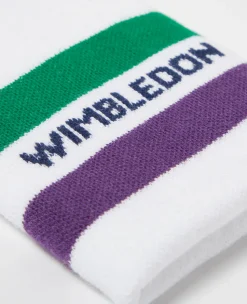 Wimbledon Sweatband Large Single - White- Accessories