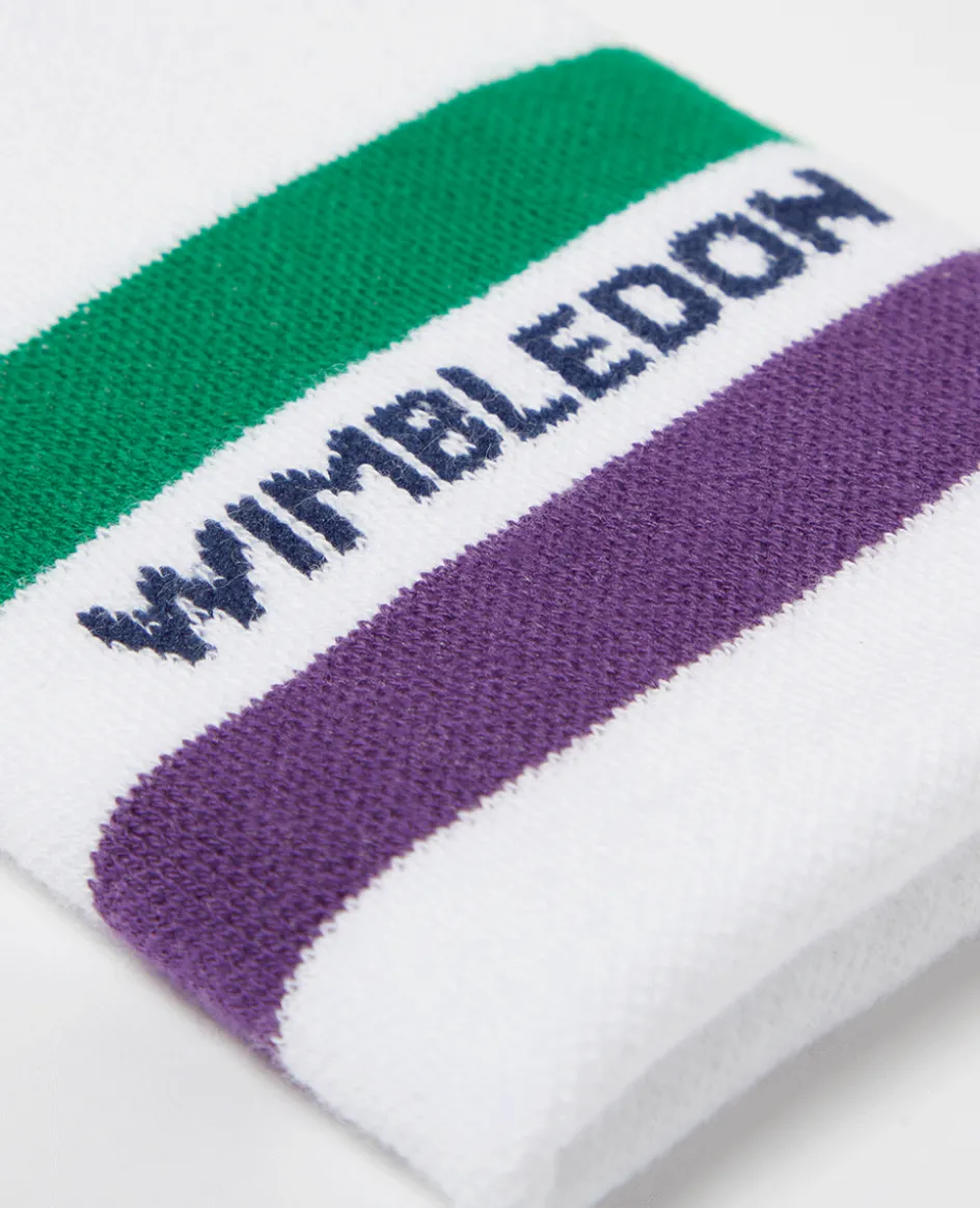 Wimbledon Sweatband Large Single - White- Accessories
