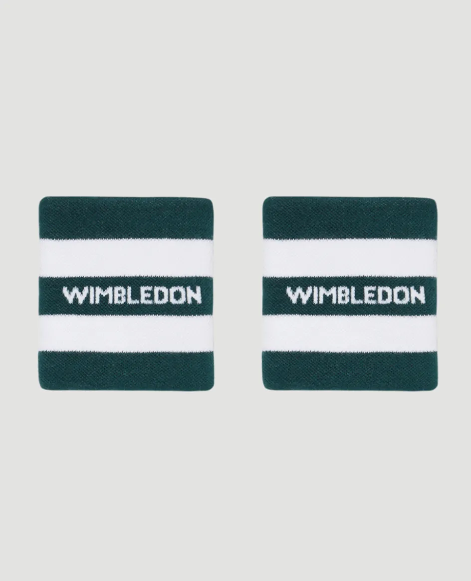 Wimbledon Sweatbands Twin Pack - Green- Accessories