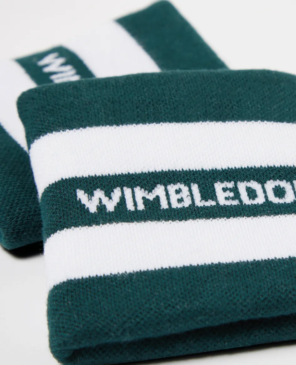 Wimbledon Sweatbands Twin Pack - Green- Accessories