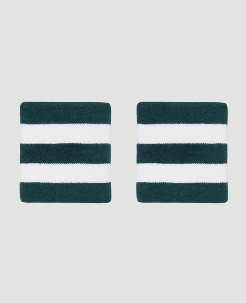 Wimbledon Sweatbands Twin Pack - Green- Accessories