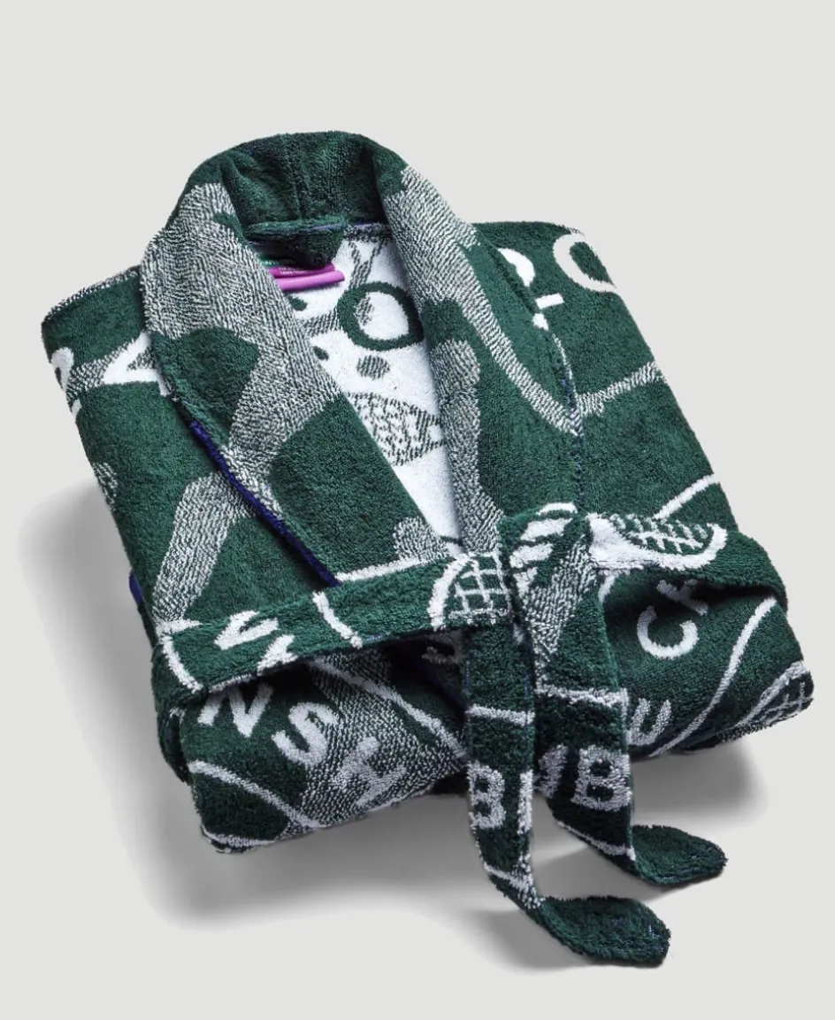 Wimbledon The Championships 2024 Cotton Towelling Robe in Green- Towels