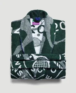 Wimbledon The Championships 2024 Cotton Towelling Robe in Green- Towels