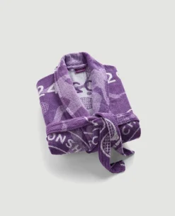 Wimbledon The Championships 2024 Cotton Towelling Robe in Purple- Towels