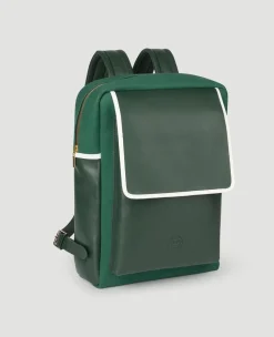Wimbledon Leather & Canvas Backpack - Botanical- Backpack