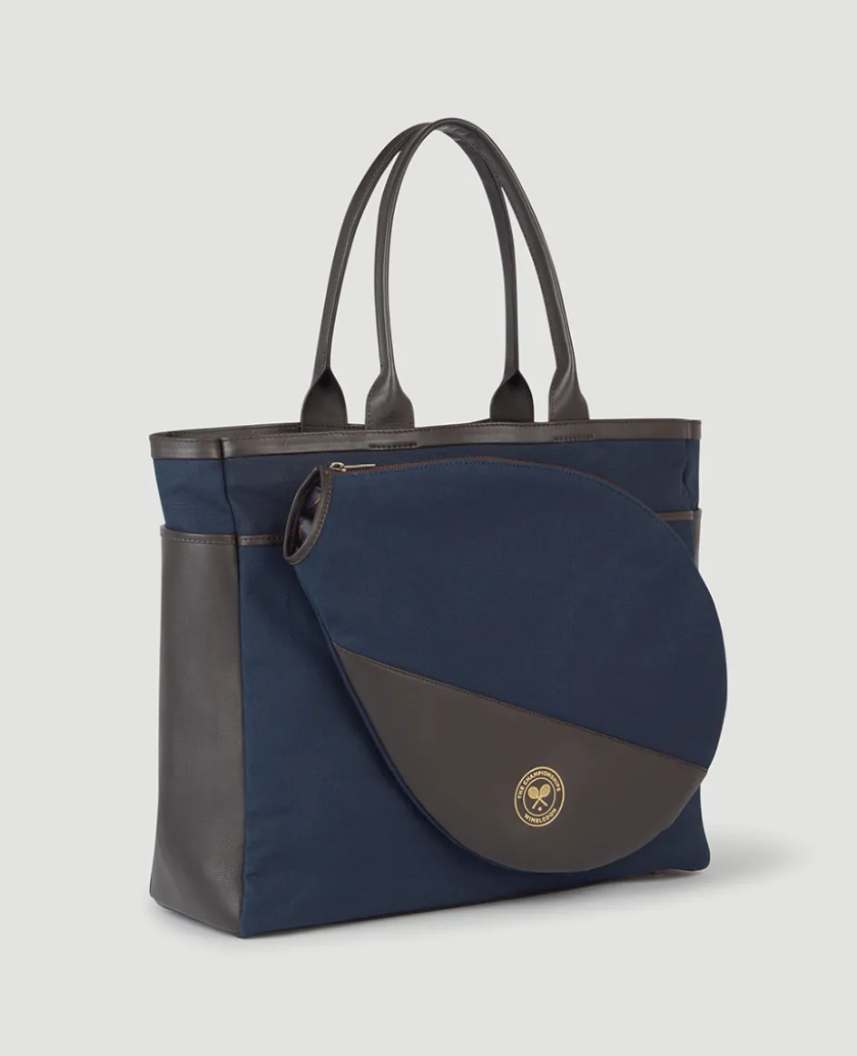 Wimbledon SW19 Tennis Tote Bag - Navy- Tote|Bags
