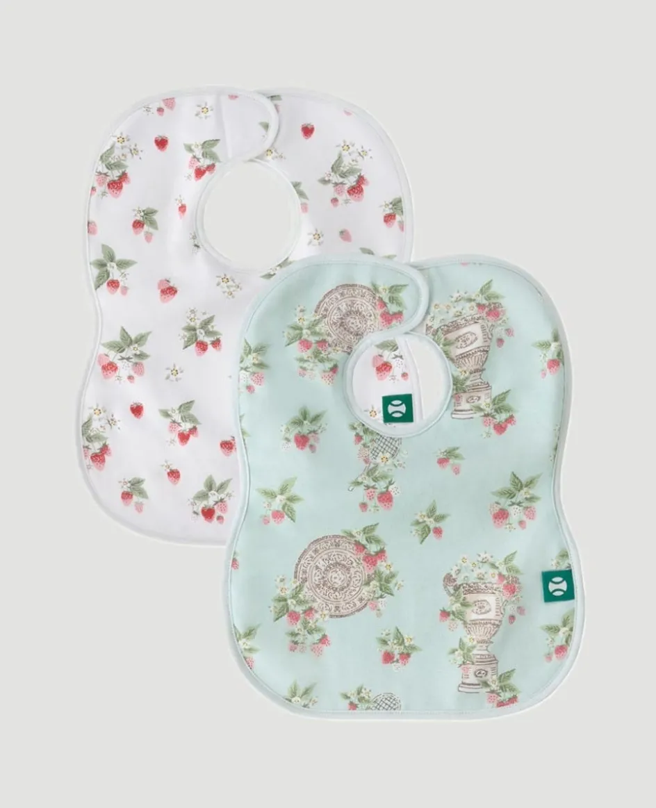 Wimbledon Trophies & Strawberries Cotton Bibs Pack of 2-Kids Bibs