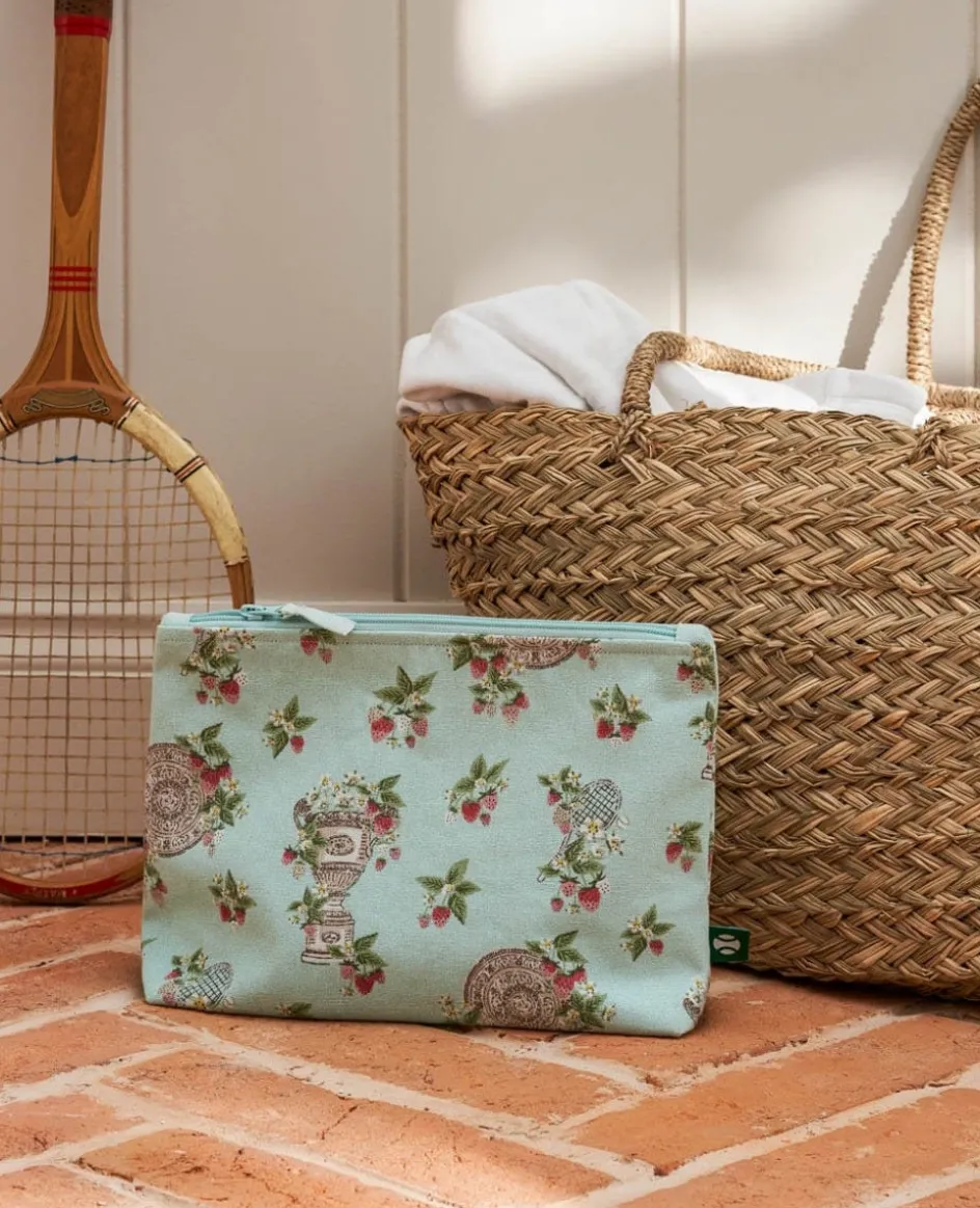 Wimbledon Trophies & Strawberries Canvas Washbag- Travel
