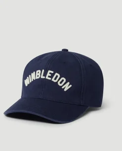 Wimbledon Wordmark Cap in Navy- Baseball Cap