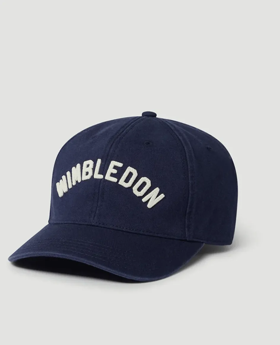 Wimbledon Wordmark Cap in Navy- Baseball Cap