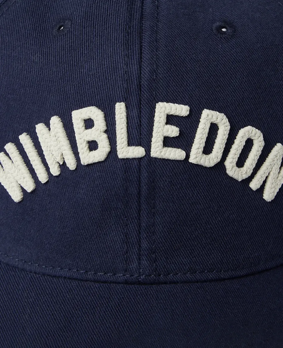 Wimbledon Wordmark Cap in Navy- Baseball Cap