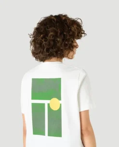 Wimbledon Womens Brushstrokes T-Shirt - White-Women Tops & T-Shirts