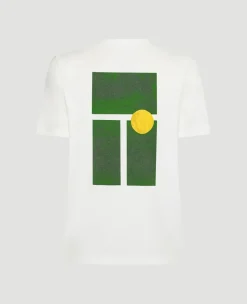 Wimbledon Womens Brushstrokes T-Shirt - White-Women Tops & T-Shirts