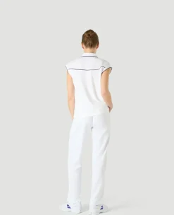 Wimbledon Womens Cap Sleeved Polo - White-Women Tops & T-Shirts|Tops & T-Shirts