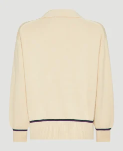 Wimbledon Womens Collared Open Neck Sweater-Women Knitwear